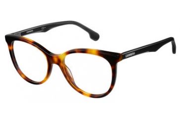 Image of Carrera 5545/V Progressive Prescription Eyeglasses CA5545V-0555-5218 - Light Havana Black Frame, Lens Diameter 52mm, Distance Between Lenses 18mm