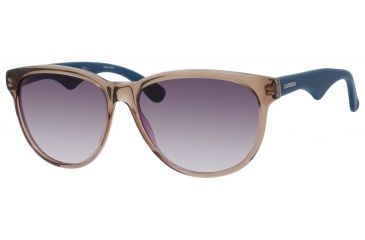 Image of Carrera 6004/S Sunglasses CA6004S-0BFG-5M-5515 - Transparent Brown Frame, Gray Gradient Aqua Lenses, Lens Diameter 55mm, Distance Between Lenses 15mm