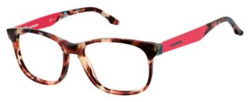 Image of Carrera 6195 Eyeglass Frames CA6195-0C1J-5216 - Spotted Havana Rose Frame, Lens Diameter 52mm, Distance Between Lenses 16mm
