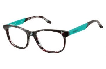 Image of Carrera 6195 Eyeglass Frames CA6195-0C1O-5216 - Green Havana Turquoise Frame, Lens Diameter 52mm, Distance Between Lenses 16mm