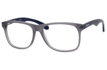 Image of Carrera 6603 Eyeglass Frames CA6603-0BEO-5516 - Gray Matte / Blue Frame, Lens Diameter 55mm, Distance Between Lenses 16mm