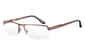 Image of Carrera 6631 Progressive Prescription Eyeglasses CA6631-0J8P-5417 - Semi Matte Brown Frame, Lens Diameter 54mm, Distance Between Lenses 17mm