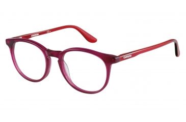Image of Carrera 6636/N Eyeglass Frames CA6636N-0IJH-4919 - Cherry Burgundy Frame, Lens Diameter 49mm, Distance Between Lenses 19mm