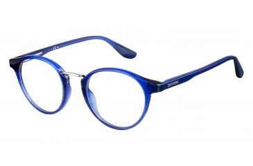 Image of Carrera 6645 Progressive Prescription Eyeglasses CA6645-0PG3-4721 - Blue Frame, Lens Diameter 47mm, Distance Between Lenses 21mm