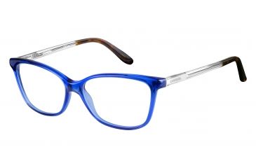 Image of Carrera 6646 Single Vision Prescription Eyeglasses CA6646-0QLN-5215 - Blue Gray Frame, Lens Diameter 52mm, Distance Between Lenses 15mm
