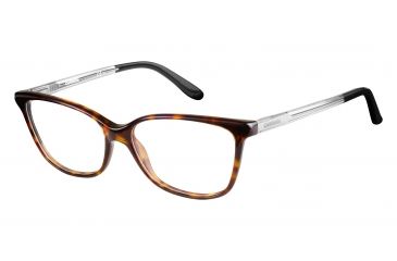 Image of Carrera 6646 Single Vision Prescription Eyeglasses CA6646-0QK8-5215 - Dark Havana Nud Frame, Lens Diameter 52mm, Distance Between Lenses 15mm