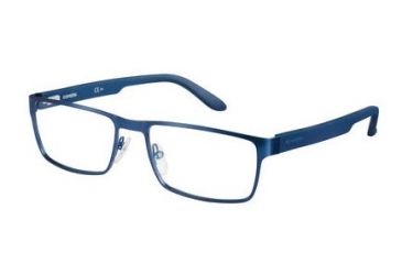Image of Carrera 6656 Progressive Prescription Eyeglasses CA6656-0TRO-5417 - Matte Blue Frame, Lens Diameter 54mm, Distance Between Lenses 17mm