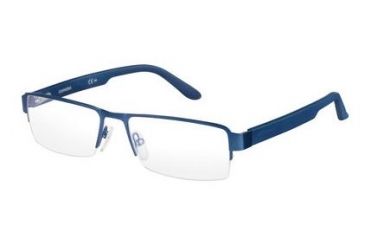 Image of Carrera 6657 Progressive Prescription Eyeglasses CA6657-0TRO-5617 - Matte Blue Frame, Lens Diameter 56mm, Distance Between Lenses 17mm