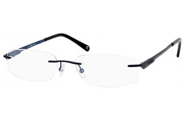 Image of Carrera 7544 Eyeglass Frames CA7544-0DN1-5117 - Satin / Black / Blue Frame, Lens Diameter 51mm, Distance Between Lenses 17mm