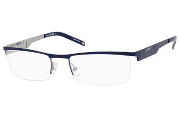 Image of Carrera 7567 Progressive Prescription Eyeglasses CA7567-0X0J-5319 - Matte Blue / Palladium Frame, Lens Diameter 53mm, Distance Between Lenses 19mm