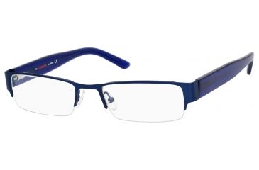 Image of Carrera 7594 Progressive Prescription Eyeglasses CA7594-0JCC-5218 - Matte Dark Blue Frame, Lens Diameter 52mm, Distance Between Lenses 18mm