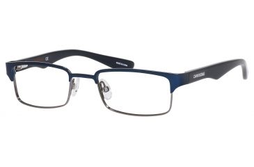 Image of Carrera 7605 Eyeglass Frames CA7605-0BDW-4517 - Matte Blue Frame, Lens Diameter 45mm, Distance Between Lenses 17mm