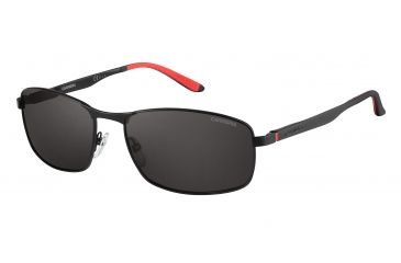 Image of Carrera 8012/S Sunglasses CA8012S-0003-M9-6017 - Matte Black Frame, Gray Polarized Lenses, Lens Diameter 60mm, Distance Between Lenses 17mm