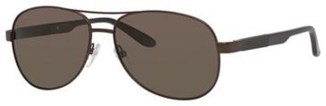 Image of Carrera 8019/S Progressive Prescription Sunglasses CA8019S-0TVL-SP-5915 - Frame Color Matte Brown, Lens Diameter 59 mm