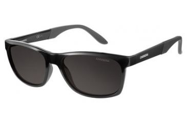 Image of Carrera 8021/S Sunglasses CA8021S-0D28-M9-5617 - Shiny Black Frame, Gray Polarized Lenses, Lens Diameter 56mm, Distance Between Lenses 17mm
