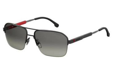 Image of Carrera 8028/S Sunglasses CA8028S-0SUB-WJ-5917 - Black Matte Black Frame, Gray Sf Pz Lenses, Lens Diameter 59mm, Distance Between Lenses 17mm
