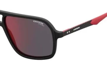 Image of Carrera 8035/SE Sunglasses, Matte Black Frame, Red Mirror Lens, 716736231297
