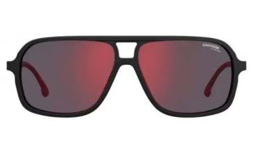 Image of Carrera 8035/SE Sunglasses, Matte Black Frame, Red Mirror Lens, 716736231297