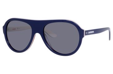 Image of Carrera 84/S Bifocal Prescription Sunglasses CA84S-08W3-W7-5819 - Frame Color Blue L Ivory Red, Lens Diameter 58 mm