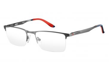Image of Carrera 8810 Single Vision Prescription Eyeglasses CA8810-0A25-5419 - Matte Dark Ruthenium Frame, Lens Diameter 54mm, Distance Between Lenses 19mm