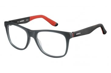 Image of Carrera 8814 Progressive Prescription Eyeglasses CA8814-05RN-5318 - Dark Gray Matte Black Frame, Lens Diameter 53mm, Distance Between Lenses 18mm