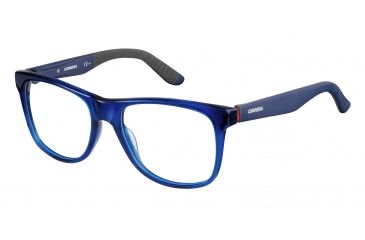 Image of Carrera 8814 Progressive Prescription Eyeglasses CA8814-0A1K-5318 - Transparent Blue Frame, Lens Diameter 53mm, Distance Between Lenses 18mm