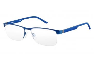 Image of Carrera 8817 Eyeglass Frames CA8817-0PNG-5617 - Matte Blue Frame, Lens Diameter 56mm, Distance Between Lenses 17mm