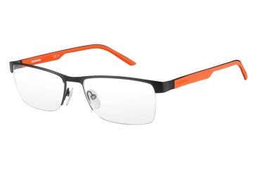 Image of Carrera 8817 Eyeglass Frames CA8817-0PYZ-5617 - Matte Black / Orange Frame, Lens Diameter 56mm, Distance Between Lenses 17mm