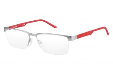 Image of Carrera 8817 Eyeglass Frames CA8817-0PMZ-5617 - Matte Rut Red Frame, Lens Diameter 56mm, Distance Between Lenses 17mm