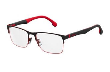 Image of Carrera 8830/V Prescription Eyeglasses CA8830-0BLX-5619 - Bkrt Crystal Red Frame, Distance Between Lenses 19mm