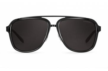 Image of Carrera 97/S Sunglasses CA97S-0GVB-NR-5716 - Shiny Black / Black Frame, Brown Gray Lenses, Distance Between Lenses 16mm