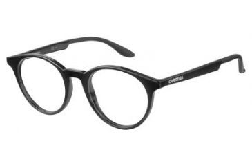 Image of Carrera Ca 5544 Eyeglass Frames CA5544-0D28-4820 - Shiny Black Frame, Lens Diameter 48mm, Distance Between Lenses 20mm