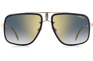 Image of Carrera CA Glory II Sunglasses, Gold Copper Frame, Blue Shaded Lens with gold-tone mirrored coating, 716736299198