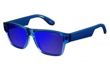 Image of Carrera Carrerino 15/S Single Vision Prescription Sunglasses CARRE15S-0KNQ-XT-4815 - Frame Color Azure Blue, Lens Diameter 48 mm