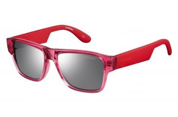 Image of Carrera Carrerino 15/S Single Vision Prescription Sunglasses CARRE15S-0KNV-SS-4815 - Lens Diameter 48 mm, Frame Color Transparent / Red