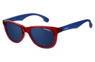 Image of Carrera Carrerino 20/S Progressive Prescription Sunglasses CARRE20S-0WIR-KU-4617 - Lens Diameter 46 mm, Frame Color Matte Blue/Red