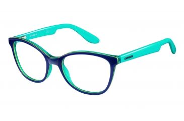 Image of Carrera Carrerino 50 Eyeglass Frames CARRE50-0HMJ-4717 - Blue/Lime Green Frame, Lens Diameter 47mm, Distance Between Lenses 17mm