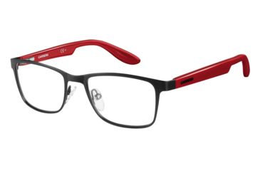 Image of Carrera Carrerino 53 Eyeglass Frames CARRE53-0HMS-4717 - Matte Black Red Frame, Lens Diameter 47mm, Distance Between Lenses 17mm