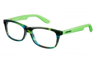 Image of Carrera Carrerino 57 Eyeglass Frames CARRE57-0W9T-4715 - Havana / Green Frame, Lens Diameter 47mm, Distance Between Lenses 15mm