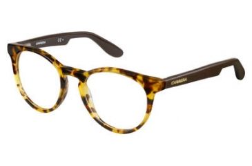 Image of Carrera Carrerino 58 Progressive Prescription Eyeglasses CARRE58-0TSD-4518 - Light Havana Brown Frame, Lens Diameter 45mm, Distance Between Lenses 18mm