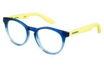 Image of Carrera Carrerino 58 Progressive Prescription Eyeglasses CARRE58-0W9J-4518 - Blue Yellow Fluorescent Frame, Lens Diameter 45mm, Distance Between Lenses 18mm