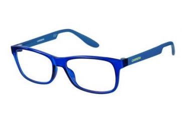 Image of Carrera Carrerino 61 Single Vision Prescription Eyeglasses CARRE61-0SYT-4915 - Blue Frame, Lens Diameter 49mm, Distance Between Lenses 15mm