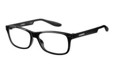 Image of Carrera Carrerino 61 Single Vision Prescription Eyeglasses CARRE61-0D28-4915 - Shiny Black Frame, Lens Diameter 49mm, Distance Between Lenses 15mm