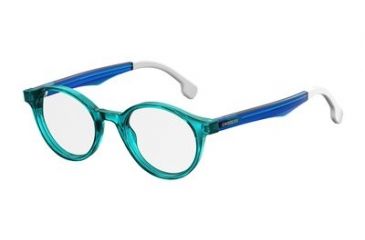 Image of Carrera Carrerino 66 Eyeglass Frames CARRE66-0ZI9-4419 - Transparent Teal Tea Frame, Lens Diameter 44mm, Distance Between Lenses 19mm