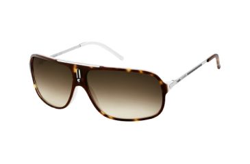 Image of Carrera Cool/S Single Vision Prescription Sunglasses COOLS-0F80-DB-6512 - Lens Diameter 65 mm, Frame Color Havana White / Palladium