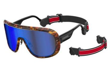 Image of Carrera Epica Sunglasses EPICA-0086-W1-9901 - Dark Havana Frame, Blue Ml Ol Lenses, Lens Diameter 99mm, Distance Between Lenses 1mm