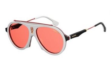 Image of Carrera Flag Bifocal Prescription Sunglasses FLAGS-07DM-W9-5716 - Lens Diameter 57 mm, Frame Color White/Red