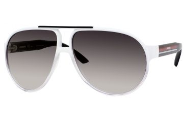 Image of Carrera Forever Mine/S Sunglasses FOREVES-0K9A-9L-6212 - White Crystal Black Frame, Gray Gradient Lenses, Lens Diameter 62mm, Distance Between Lenses 12mm