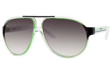 Image of Carrera Forever Mine/S Sunglasses FOREVES-0KZX-9L-6212 - Crystal Fluorescent Green Whit Frame, Gray Gradient Lenses, Lens Diameter 62mm, Distance Between Lenses 12mm