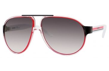 Image of Carrera Forever Mine/S Sunglasses FOREVES-0KZZ-9L-6212 - Crystal Fluorescent Orange Whi Frame, Gray Gradient Lenses, Lens Diameter 62mm, Distance Between Lenses 12mm